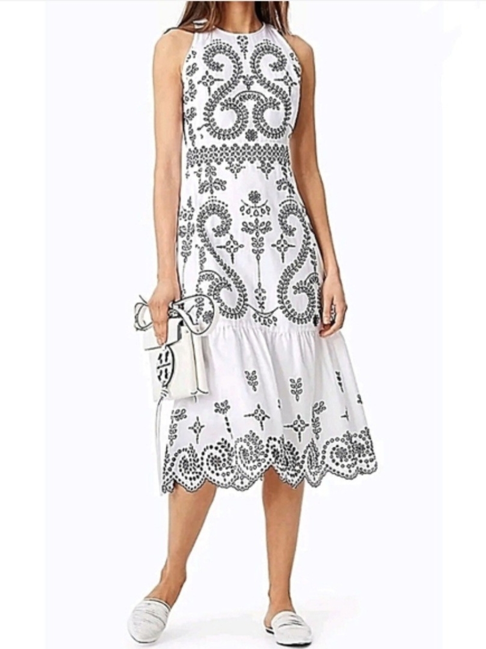 Tory Burch Marina Embroidered Dress